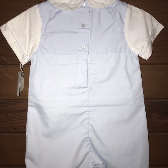 Smocked inset Bunnies John John - Picture 3 of 3